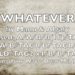 Whatever (Style Catalan)